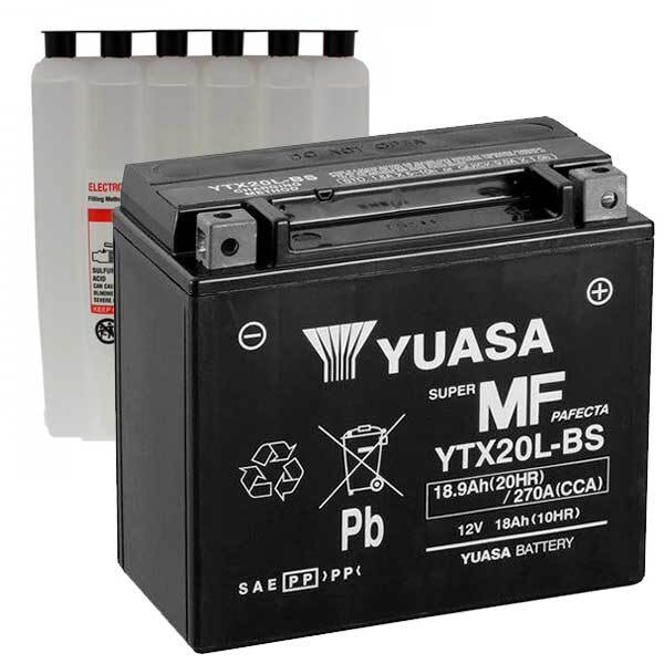 Batería cectek quadrift 525 t6 EFI lof año 2014 Yuasa ytx20l-bs AGM cerrado 