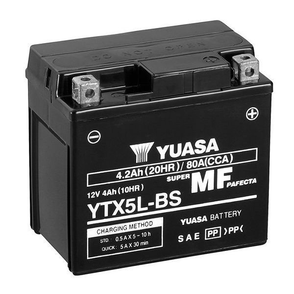 Batería beta rr125 Motard 4t LC año 2014 Yuasa ytx5l-bs AGM 