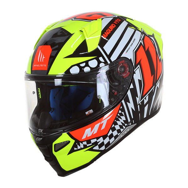 MT HELMETS Casco moto Marca Revenge 2 REPLICA HECTOR GARZO Azul Brillo