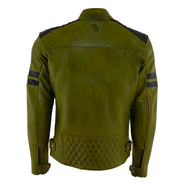 Hombre Moto Chaqueta de Cuero Talla 7XL Rusty Stitches Super Jari v2 -  Negro