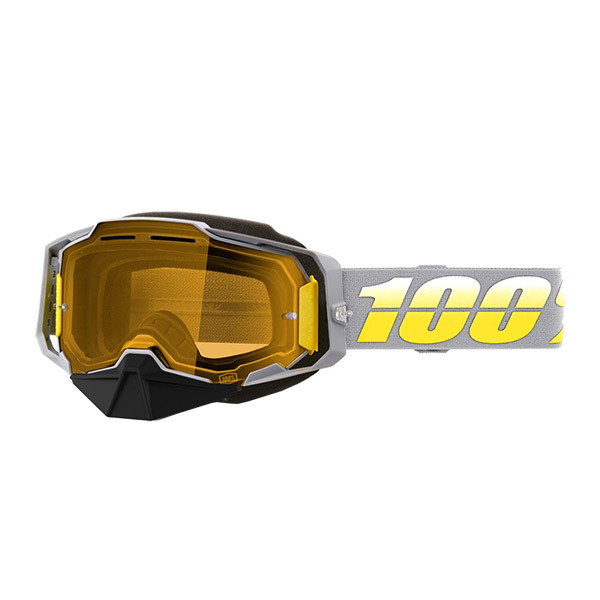 Gafas Motocross 100% Strata2 Fluo Amarillo-Negro Espejo - EuroBikes