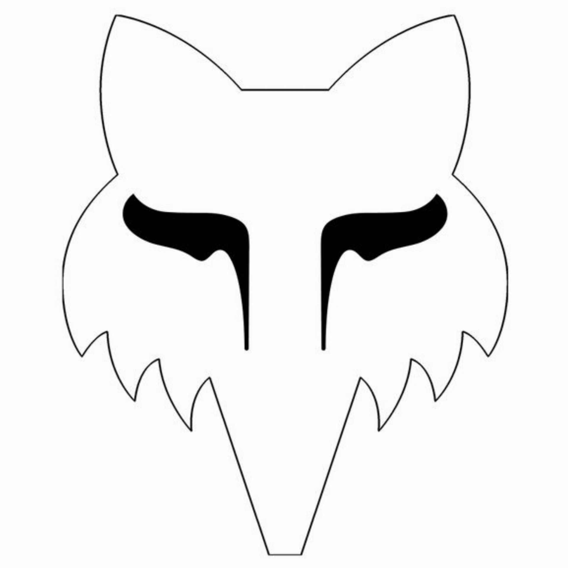 Pegatina FOX Head Blanco 17.8cm
